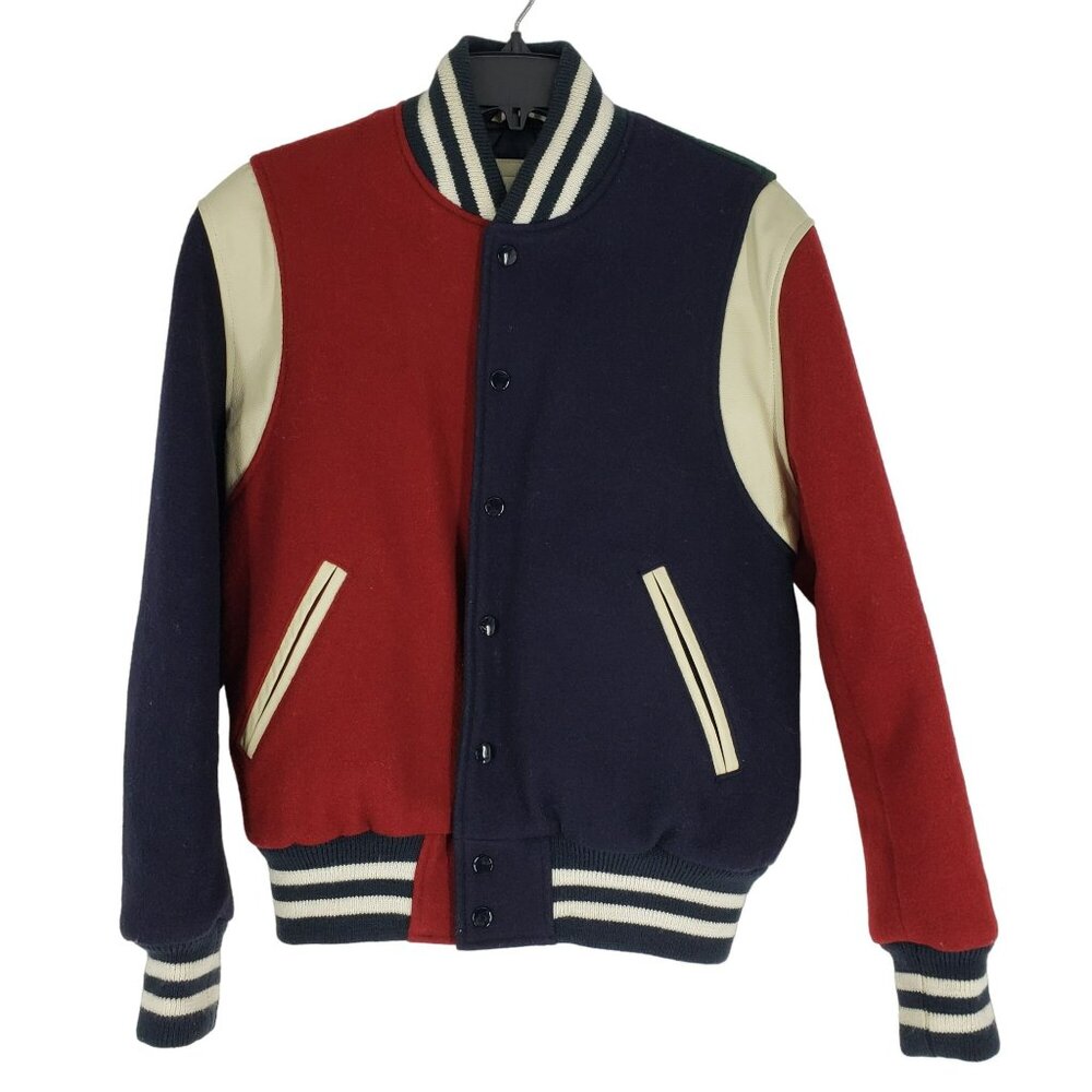 Kith Red and Navy Varsity Jacket